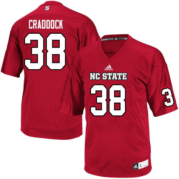 Men #38 Clay Craddock NC State Wolfpack College Football Jerseys Sale-Red